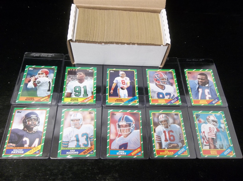 1986 Topps Football Complete Set of 396