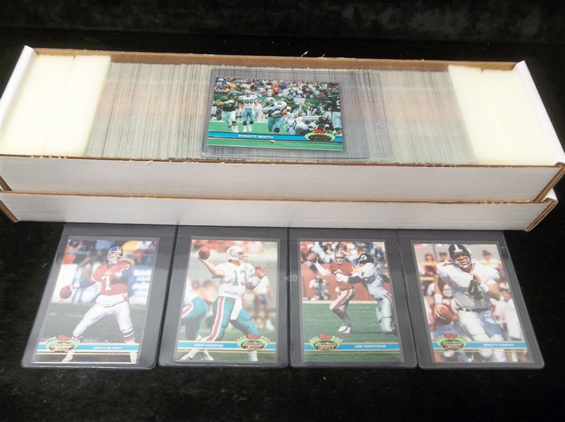 1991 Stadium Club Football Complete Set of 500 in Penny Sleeves