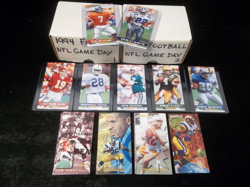 1994 Fleer GameDay Football Complete Set of 420 Cards Plus 37 Diff. Inserts