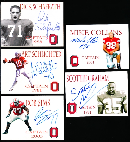 2006-’09 TK Legacy Ohio State Football- “Autographed Captain” Inserts- 5 Diff.