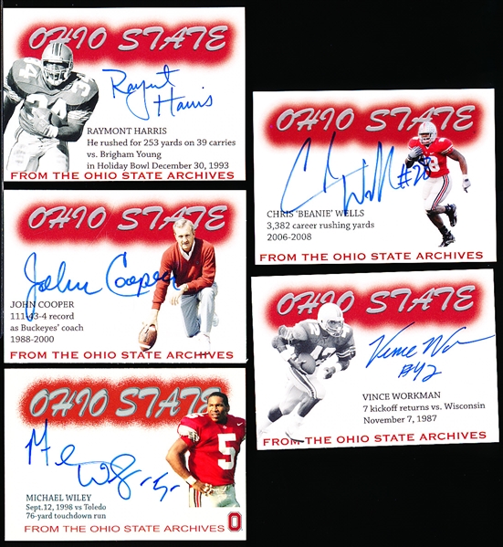 2006-’09 TK Legacy Ohio State Football- “Autographed From the Archives” Inserts- 5 Diff.