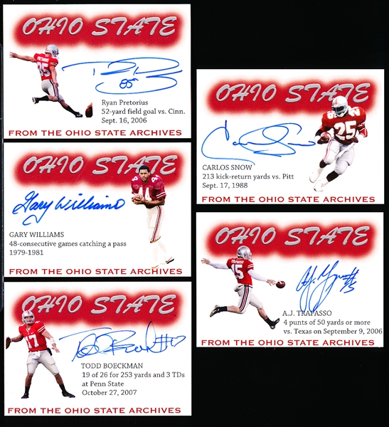 2009 TK Legacy Ohio State Football- “Autographed From the Archives” Inserts- 5 Diff.
