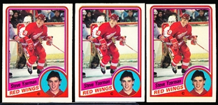 1984-85 O-Pee-Chee Hockey- #67 Steve Yzerman RC, Red Wings- 3 Cards