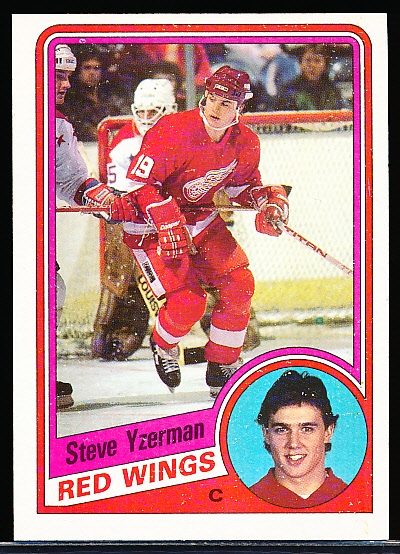 1984-85 Topps Hockey- #49 Steve Yzerman RC, Red Wings