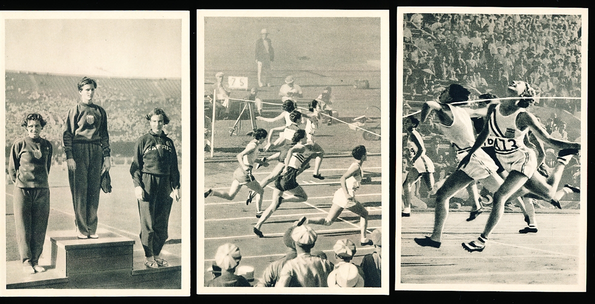 1932 Sammelwerk “Olympia 1932”- 4 Diff. Babe Didrikson