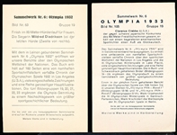 1932 Sammelwerk “Olympia 1932”- 4 Diff. Babe Didrikson