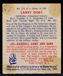 1949 Bowman Bb- #233 Larry Doby RC, Cleveland Indians