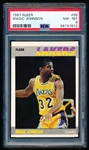 1987-88 Fleer Basketball- #56 Magic Johnson, Lakers- PSA Nm-Mt 8
