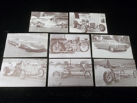 1970’s International Championship Auto Shows Custom Car/ Dragster Bio-Backed Arcade Cards (Grosse Pointe, MI)- 8 Diff.