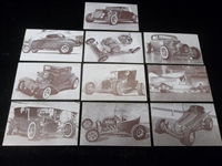 1970’s International Championship Auto Shows Custom Car/ Dragster Bio-Backed Arcade Cards (Grosse Pointe, MI)- 10 Diff.