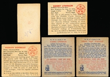 Five Baseball Cards