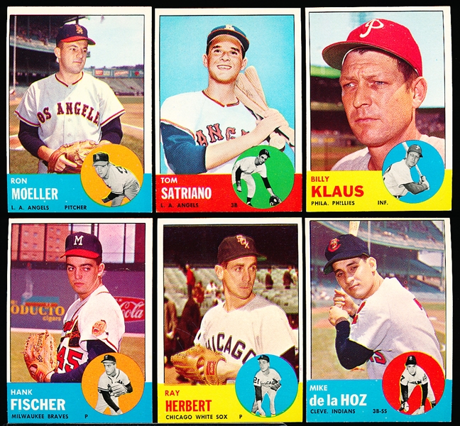 1963 Topps Bb- 6 Diff Hi#’s