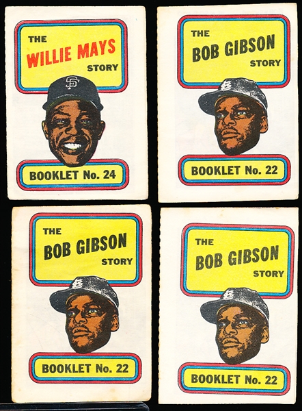 1970 Topps Bb Story Booklets- 4 Cards
