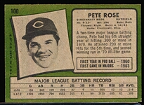 1971 Topps Bb- #100 Pete Rose, Reds