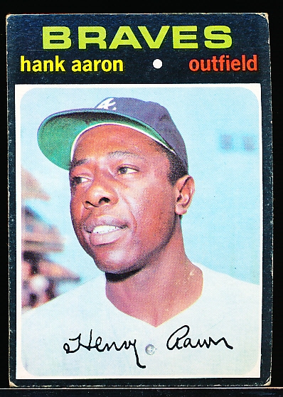 1971 Topps Bb- 400 Hank Aaron, Braves