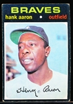 1971 Topps Bb- 400 Hank Aaron, Braves