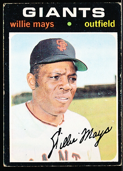 1971 Topps Bb- #600 Willie Mays, Giants