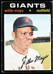 1971 Topps Bb- #600 Willie Mays, Giants