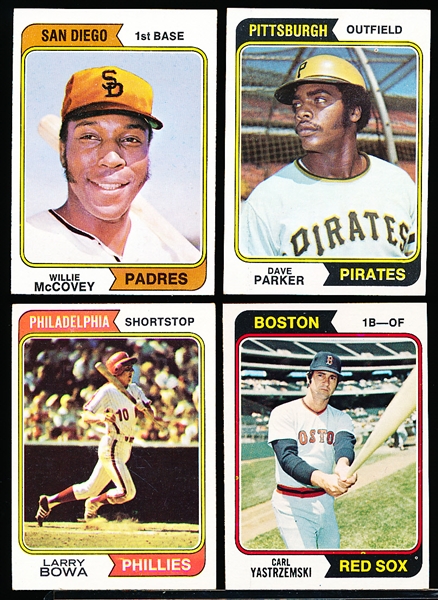 1974 Topps Baseball- 4 Diff