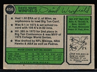 1974 Topps Bb- #456 Dave Winfield RC, Padres