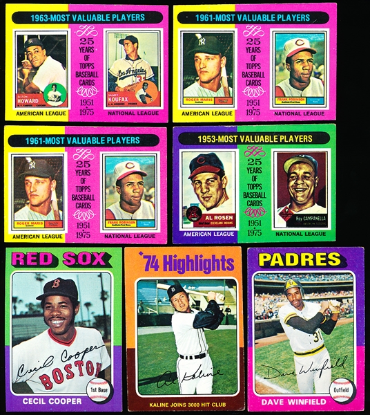 1975 Topps Bb- 25 Cards