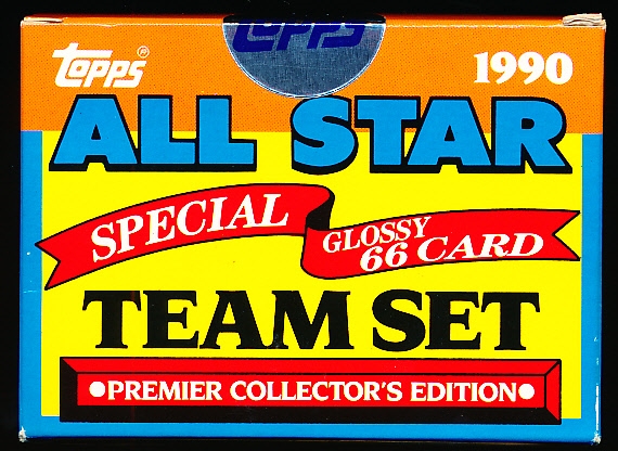 1990 Topps Baseball -TV Glossy Factory 66 Card Boxed Team Set- All Stars