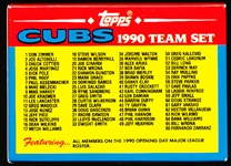 1990 Topps Baseball- TV Glossy Factory 66 Card Boxed Team Set-Chicago Cubs