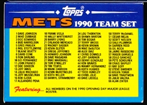 1990 Topps Baseball- TV Glossy Factory 66 Card Boxed Team Set- New York Mets
