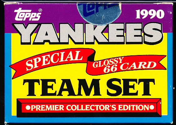1990 Topps Baseball- TV Glossy Factory 66 Card Boxed Team Set-New York Yankees