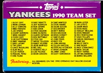 1990 Topps Baseball- TV Glossy Factory 66 Card Boxed Team Set-New York Yankees