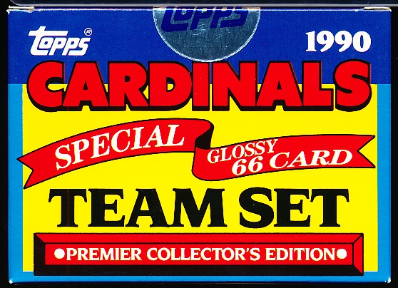 1990 Topps Baseball- TV Glossy Factory 66 Card Boxed Team Set- St. Louis Cardinals