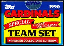 1990 Topps Baseball- TV Glossy Factory 66 Card Boxed Team Set- St. Louis Cardinals