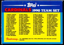 1990 Topps Baseball- TV Glossy Factory 66 Card Boxed Team Set- St. Louis Cardinals