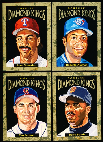 1996 Donruss Bb- Diamond Kings- 4 Diff- each # of 10,000