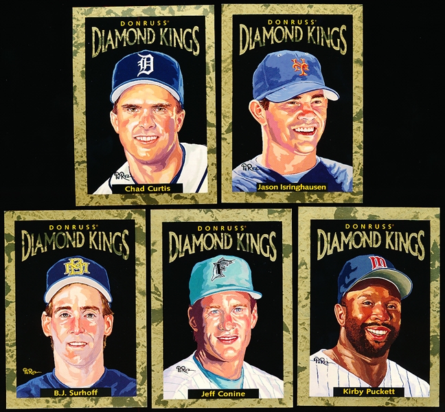 1996 Donruss Bb- Diamond Kings- 5 Diff- NrMt-Mt- each # of 10,000
