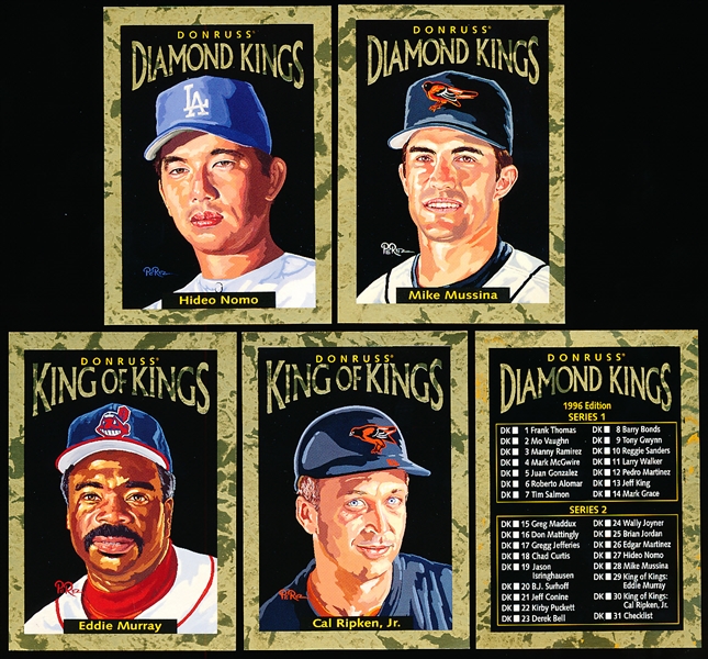 1996 Donruss Bb- Diamond Kings- 4 Diff- NrMt-Mt- each # of 10,000