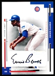 2004 Donruss Throwback Threads Baseball- #208 Ernie Banks- Signature Card #4/5