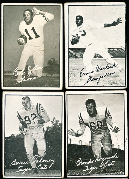 1961 Topps CFL Fb- 4 Diff