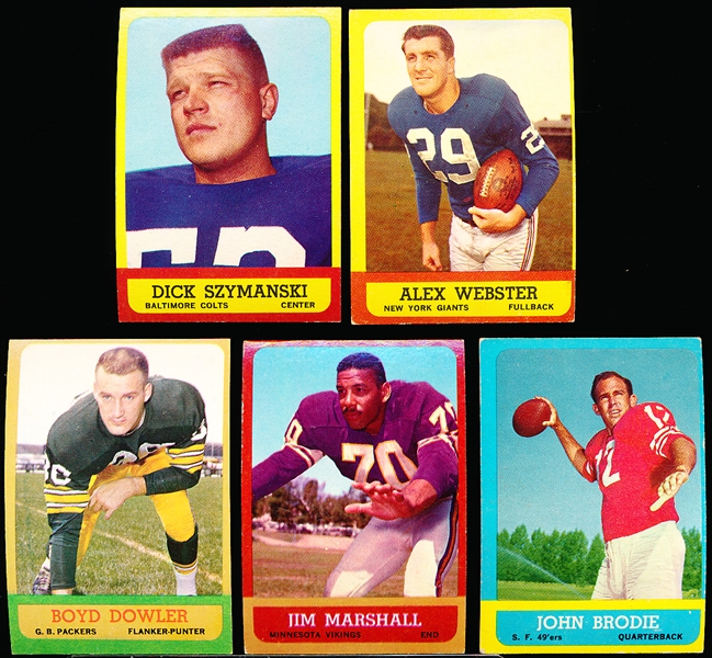 1963 Topps Fb- 5 Diff