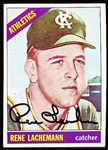 Auto’d 1966 Topps Bsbl. #157 Rene Lachemann, Athletics