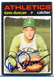 Auto’d 1971 Topps Bsbl. #178 Dave Duncan, Athletics