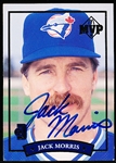 Auto’d 1992 Donruss McDonald’s “Gold MVP” #4 Jack Morris, Blue Jays