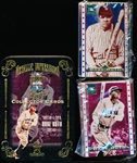 1995 Avon/Metallic Images Babe Ruth Cooperstown Collection Bsbl. Complete Metal Card Set of 5 in Original Collector Box