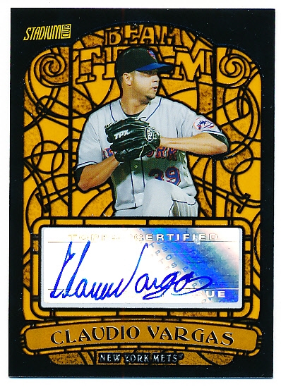 2008 Stadium Club Bb- “Beam Team Autographs”- #BTA-CV Claudio Vargas, Mets- #30/50