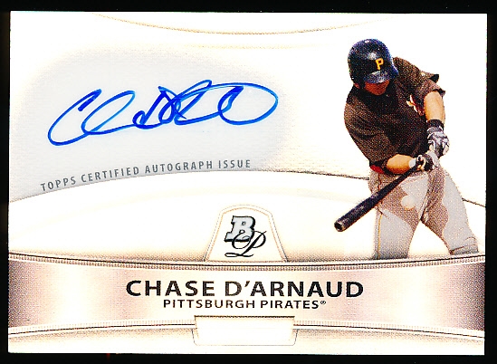 2010 Bowman Platinum Bb- “Refractor Autographs”- #BPA-CD Chase D’Arnaud, Pirates