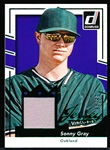 2016 Donruss Bsbl. “Jersey Kings Green” #JK-SG Sonny Gray, Oakland- #84/99.