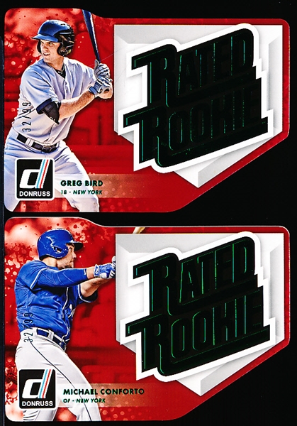 2016 Donruss Bsbl. “Rated Rookie Die-Cut Green”- 2 Diff.