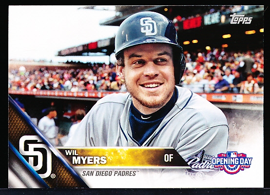 2016 Topps Opening Day Bsbl. “SP Photo Variation #120B Will Myers, Padres