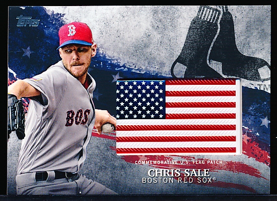 2018 Topps Bsbl. “MLB Independence Day U. S. Flag Patch” #IDML-CA Chris Sale, Red Sox