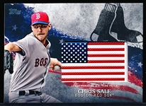 2018 Topps Bsbl. “MLB Independence Day U. S. Flag Patch” #IDML-CA Chris Sale, Red Sox
